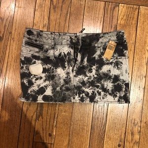 Black and Grey Jean Skirt, new with tags